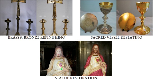 Antique Church Restoration Statues Metal