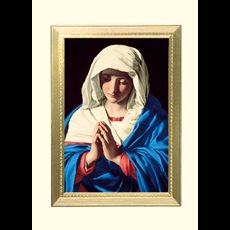 Virgin In Prayer Mass Card