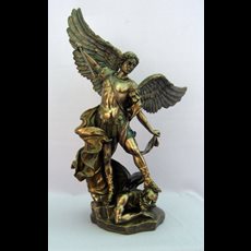 14" Bronzed Resin St. Michael