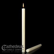 1 1/4" wide by 24 2/4" tall 100% beeswax candles for Catholic Mass and Orthodox Divine Liturgy 100% Beeswax Candles - 1-1/4" x 24-3/4"  PE