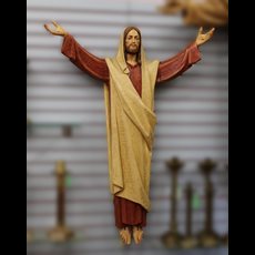 50" Wood Carved Risen Christ SKU C601-054