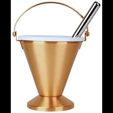 Holy Water Pot with Sprinkler and Liner SKU K-286-BRONZE