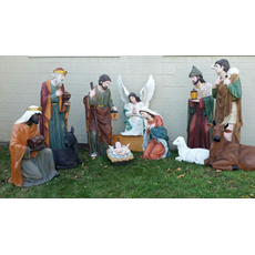 59” Tall Outdoor Nativity Set for Church Use