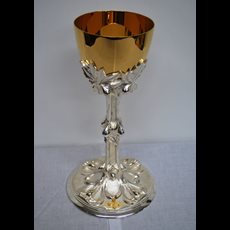 Restored Silver Chalice for Sale 10” 800/1000 Silver Church Chalice (Restored)