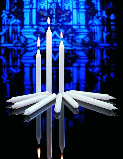 Stearine Congregational Vigil Candles 17/32" x 4-1/2"