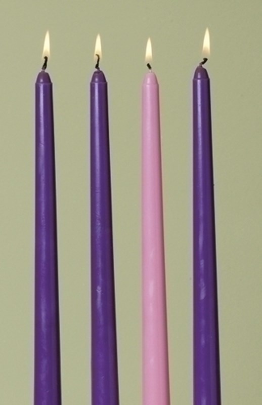 12" Advent Candles, Product Number 34501 Advent Taper Candles