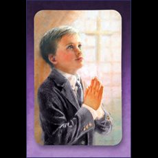 KATHY FINCHER FIRST COMMUNION HOLY CARD - BOY