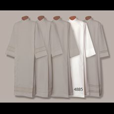 Front Wrap Alb - Smooth Poplin Poly Alb Front Wrap Alb