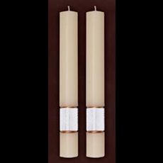 Gloria White Side Altar Candles Gloria White Side Altar Candles 1-1/2" x 12"