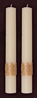 Ornamented Side Altar Candles 1-1/2" x 12"