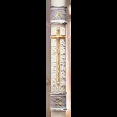 Paschal candle for Catholic Churches look beautiful in any denomination Way of the Cross Paschal Candle - 1 15/16" x 39"