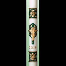 Catholic Paschal candles made from 51% beeswax and hand painted are ideal for use by other Christian Christus Rex Paschal Candle - 1 15/16" x 39"