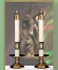 Christus Rex Altar Candles - 1.5 x 17 (Pair)