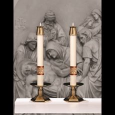 Luke 24 Altar Candles - 1.5 x 17 (Pair)