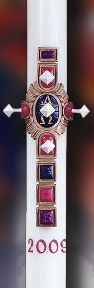 Christ Victorious Paschal Candle - 1-1/2 x 34