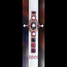 Christ Victorious Paschal Candle - 1-1/2 x 34