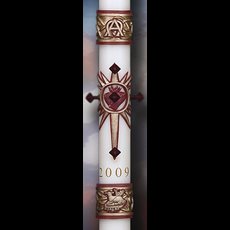 Sacred Heart Paschal Candle - 1-1/2 x 34