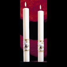 Ornamented Altar Candles - 1-1/2 x 12 (Pair)