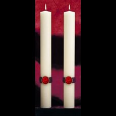Cross of the Lamb Altar Candles - 1-1/2 x 12 (Pair)