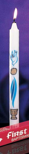 First Light - Baptismal Candle - 3/4" x 9-1/4"