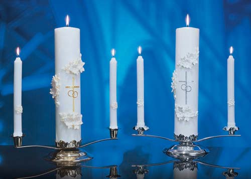 Holy Matrimony Center Candle - Gold/Cream