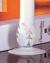Metal Stand For 1-1/4" Candle - White