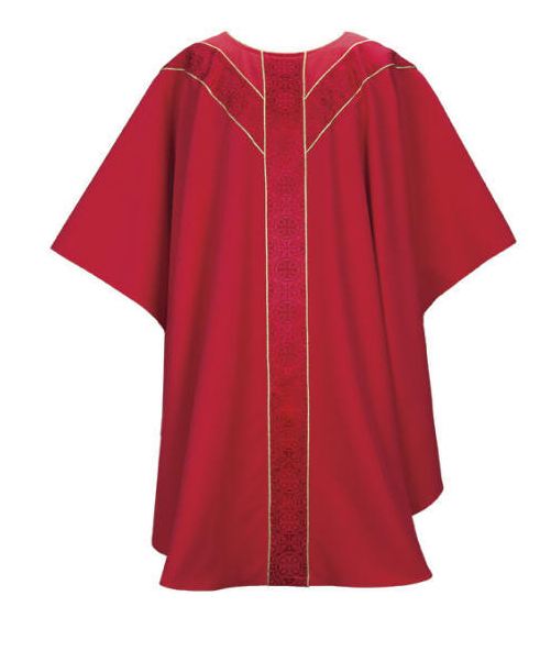 Red Chasuble with Red Clement Banding