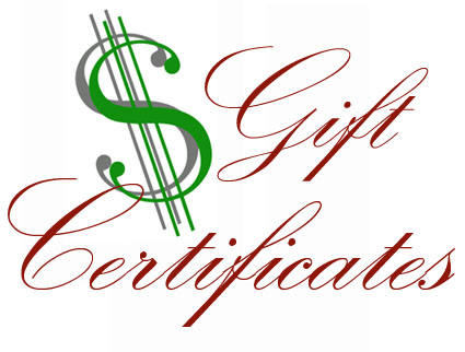 Gift Certificates - Starting at $5.00