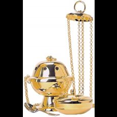 Censer and Boat- Gold or Nickel Censer and Boat
