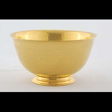 Gold Plated Chalice Paten Bowl with Hammered Finish Bowl