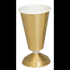 10" Vase with Aluminum Liner - Satin Bronze, Polished Brass or Satin Brass Vase