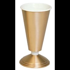 12" Vase with Aluminum Liner - Satin Bronze, Polished Brass or Satin Brass Vase