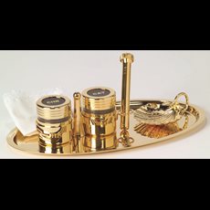Baptismal Set - Gold or Nickel Plated Bapt Set