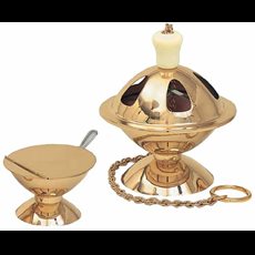 Censer and Boat - S/Bronze, B/Bronze, B/Nickel or Gold Plated Censer and Boat