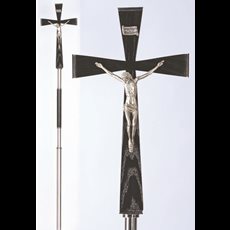Processional Crucifix - Polished or Satin Stainless Steel Processional Crucifix