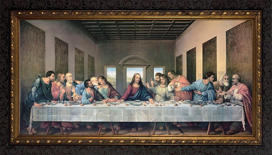 Last Supper by Da Vinci Restored Framed Image, Product