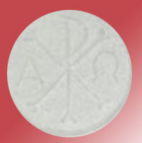 CHI RHO w/ Alpha and Omega - 1 3/8 Inch Diameter