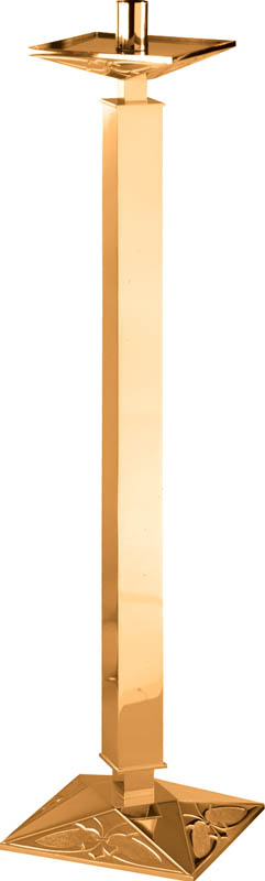 44" High Polish Bronze Paschal Candlestick