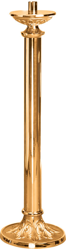 44" High Polish Bronze Paschal Candlestick