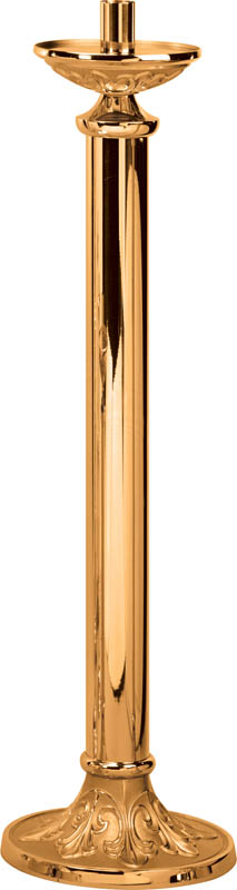 48" High Polish Bronze Paschal Candlestick