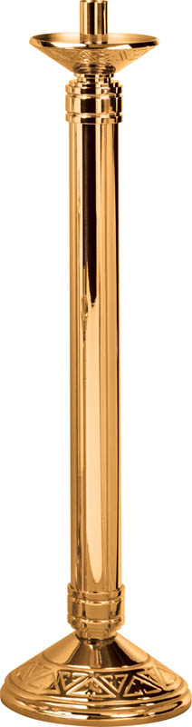 48" High Polish Bronze Paschal Candlestick