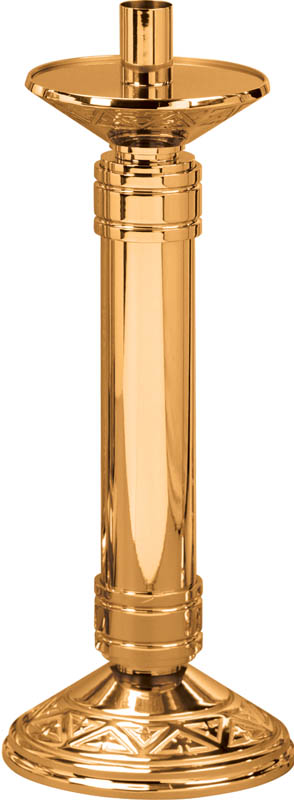 28" High Polish Bronze Paschal Candlestick