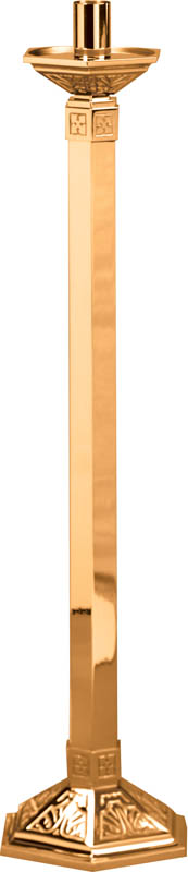 44" High Polish Bronze Paschal Candlestick