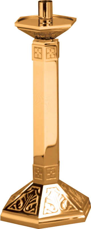 28" High Polish Bronze Paschal Candlestick