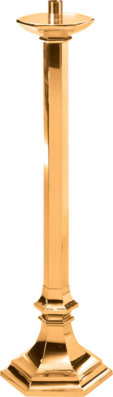 44" High Polish Bronze Paschal Candlestick