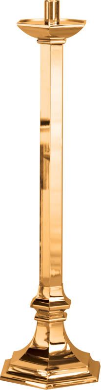 48" High Polish Bronze Paschal Candlestick