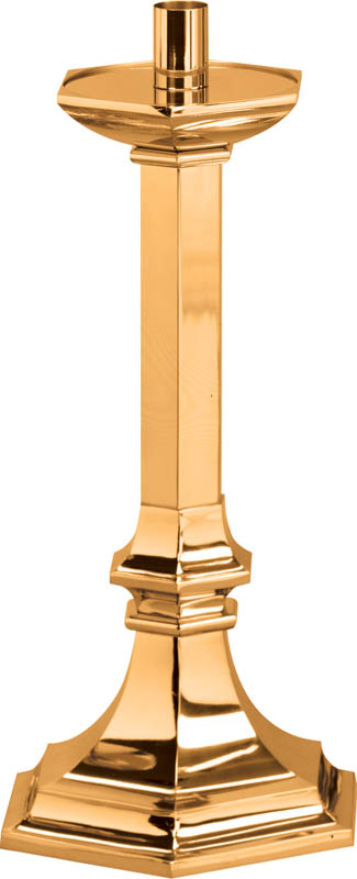 28" High Polish Bronze Paschal Candlestick