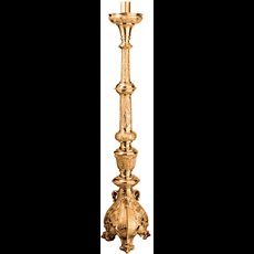 76" High Polish Bronze Finish Paschal Candlestick