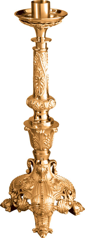28" High Polish Bronze Finish Paschal Candlestick