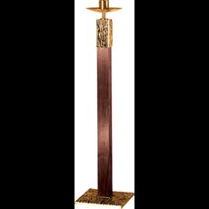 48" High Polish Bronze Finish Paschal Candlestick w/Wood Shaft
